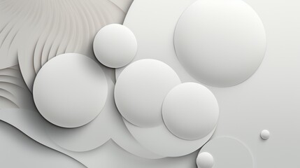 Poster - Abstract White Circles and Patterns