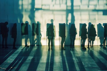 Canvas Print - A group of people standing together, possibly friends or family