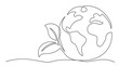 © ihorzigor - Earth One line drawing on white background