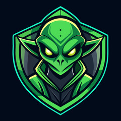 Wall Mural - Alien mascot esport game logo illustration for sport game team