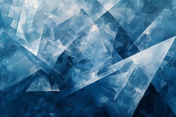 Wall Mural - Abstract Blue Ice Pattern