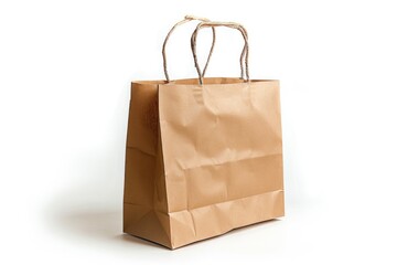 Poster - A simple paper bag on a clean white surface
