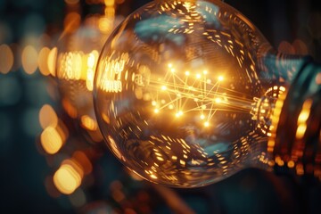 Poster - A bright light source on a long, thin thread
