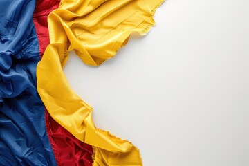 Poster - A piece of cloth lies flat on a table, ready for use or decoration