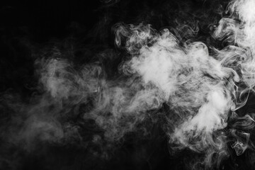 Poster - A close-up shot of smoke on a dark background
