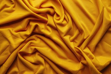 Poster - A detailed view of bright yellow fabric texture