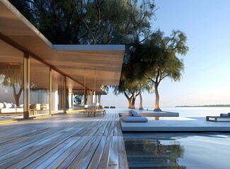 Poster - Modern House With Infinity Pool And Stunning Sea View