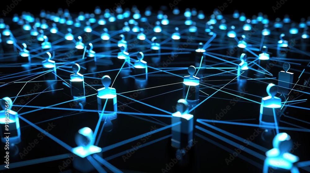 Social Networking Background Contemporary Blue Gradient Social Media Background Design for Digital ...