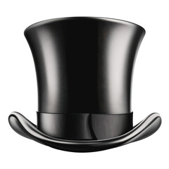 png classic black top hat on a neutral background