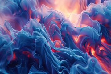Aufkleber - A close-up shot of a blue and red chemical compound, useful for science and education illustrations