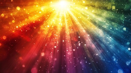 Wall Mural - Abstract Background with Rainbow Radiance and Glowing Spots