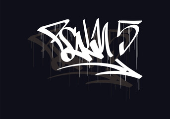 Canvas Print - PSALM 5 graffiti tag style design