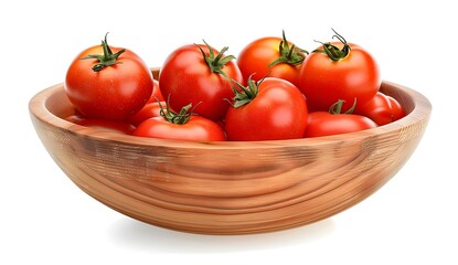 Sticker - Fresh Tomatoes in Wooden Bowl