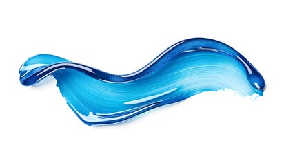 Canvas Print - Abstract Blue Wave, Liquid Splash, Acrylic Paint