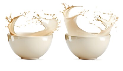 Wall Mural - Creamy Liquid Splash in Bowl