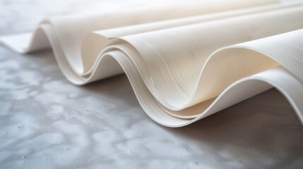 Poster - A close-up of a sheet of paper on a table, great for representing documents or writing