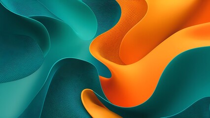 4K Abstract wallpaper colorful design, shapes and textures, colored background, teal and orange colores.