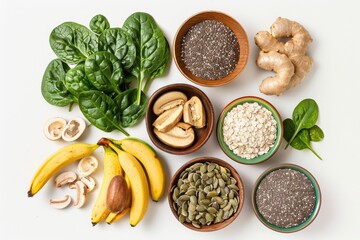 Poster - A table filled with various dishes, great for editorial use such as lifestyle or health articles