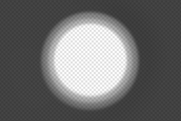 Wall Mural - shadow overlay spotlight effect isolated on a transparent background.