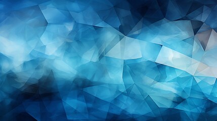 Poster - Abstract Blue Geometric Pattern