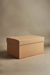 Poster - A small brown box sitting on a table with a plain background