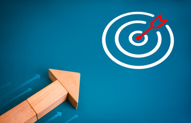 Poster - leadership, business growth plan, goal and success management, colleague, partnership concept. woode