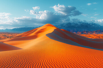 Poster - A vast desert where the whispers of the wild are carried by the wind across the dunes, telling stories of the land,