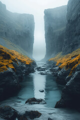 Poster - A surreal landscape where the Conclave of the Croakers meets in a chorus that controls the flow of the nearby river,