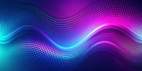 Wall Mural - Vibrant blue and purple gradient abstract background with wavy dotted patterns adds depth and visual interest to digital designs, wallpapers, and modern visual projects.