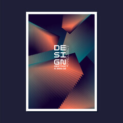 Poster - A template to use in your design. Template for text information. A composition of geometric shapes. Vector illustration. Graphic elements for design and creativity.
