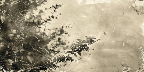 Aufkleber - A close-up shot of a tree branch in shades of gray, perfect for use in editorials, advertisements or as a design element