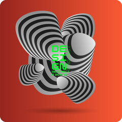 Poster - Abstract background with simple elements. An image with a composition of geometric elements and shapes. A template for design and creativity. Vector illustration.