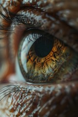 Poster - A detailed shot of an individual's eye, perfect for use in portraits or as a symbol