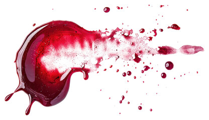 Sticker - PNG Red wine splash abstract art