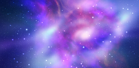 Wall Mural - space vector background with realistic nebula and shining stars. magic colorful galaxy with stardust