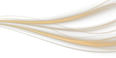 Wall Mural - festive gold stripe on white background. yellow curl twirl for the holidays. gold colored curve rope