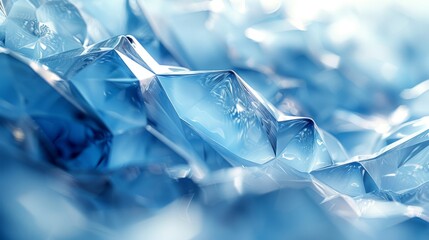 Poster - Abstract Blue Crystal Texture