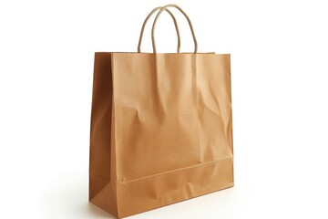 Poster - A simple brown paper bag placed on a clean white surface