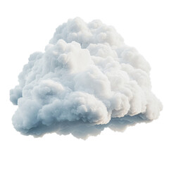 PNG Soft white cloud floating in clear sky