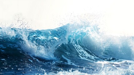 Canvas Print - A Powerful Wave Crashing on the Ocean