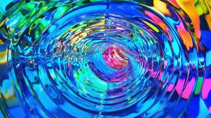 Poster - A colourful abstract swirl with high speed tracking, showing its beauty and complexity