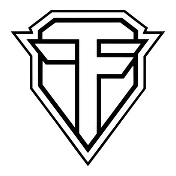  Letter F, small size logo design in Black and white