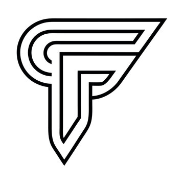  Letter F, small size logo design in Black and white