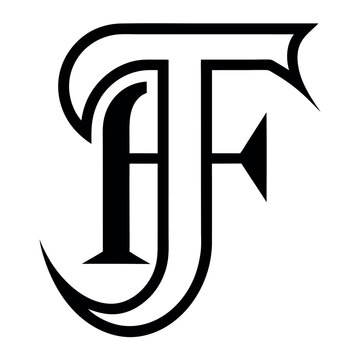  Letter F, small size logo design in Black and white