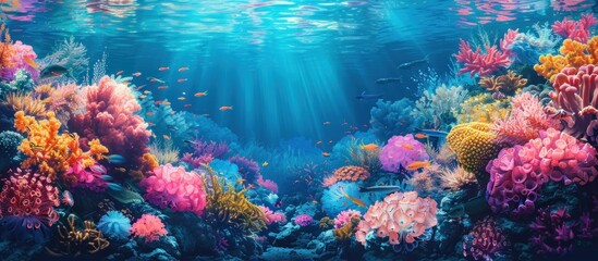 Sticker - Vibrant Coral Reef Underwater