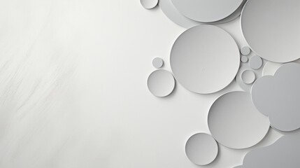 Wall Mural - Abstract White Circles on a Light Background