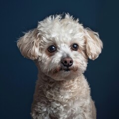 Poster - a white dog with a sad look on his face