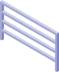 Poster - Metal barrier standing upright with three bars, limiting access