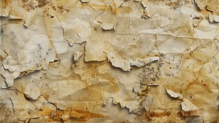 Canvas Print - A distressed and weathered wall texture with peeling paint, cracks, and grunge.  Representing time, decay, history, and vintage charm.