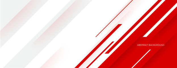 Wall Mural - corporate banner background with diagonal red stripes